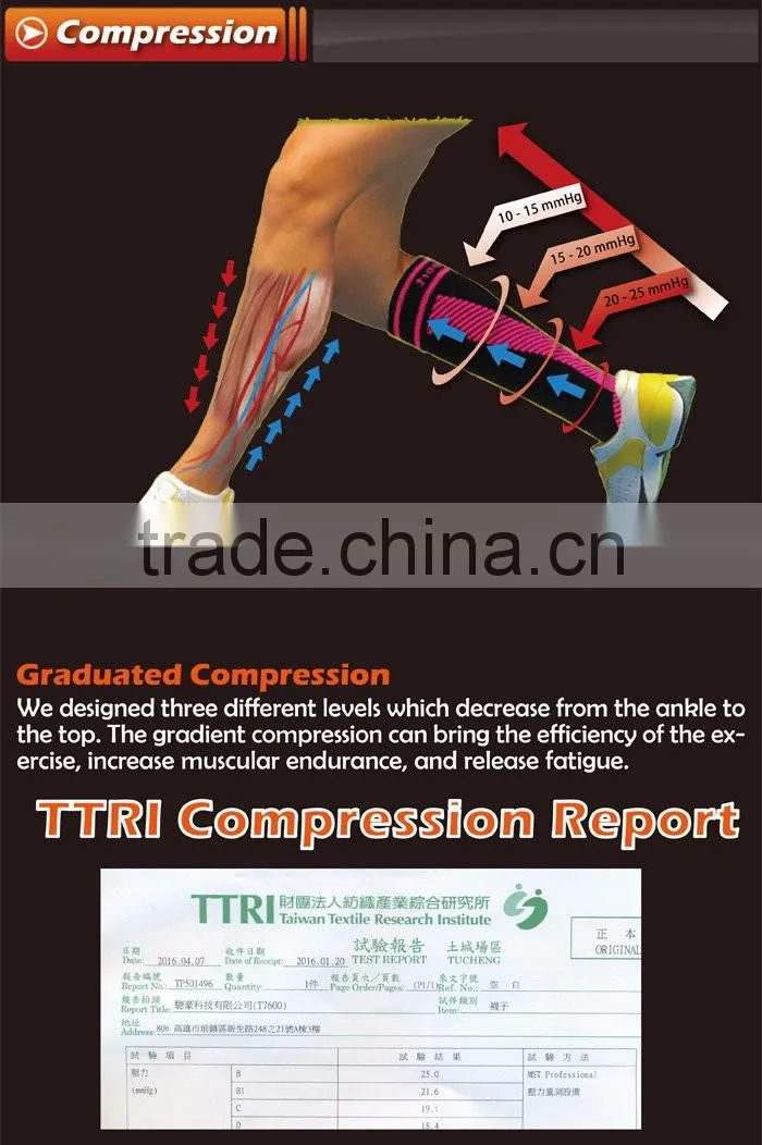 Hot sale high quality athletic tape compression socks