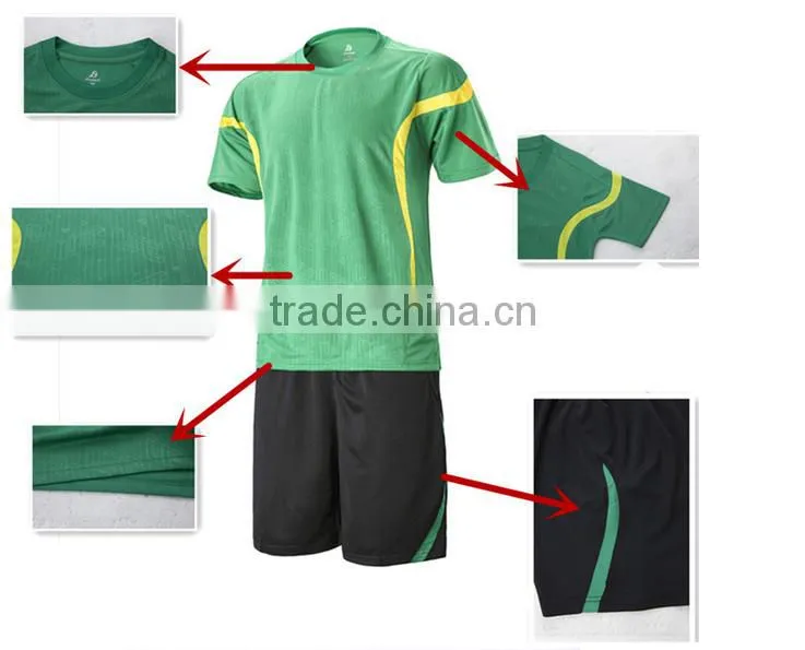 Brief Full sports men soccer uniform team&design your own soccer jersey 2016