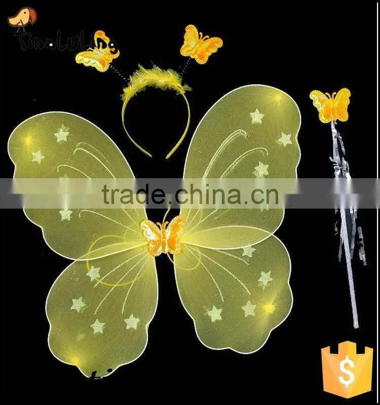 cheap single nylon butterfly fairy wings for party decorations