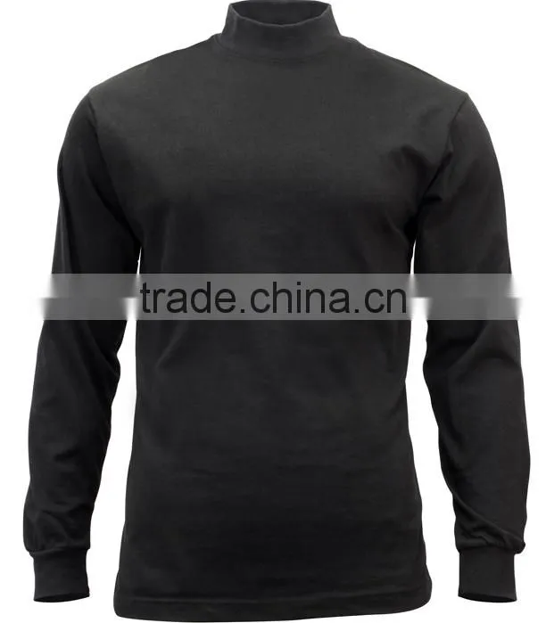 wholesale black acrylic quarter zip military style pullover sweater