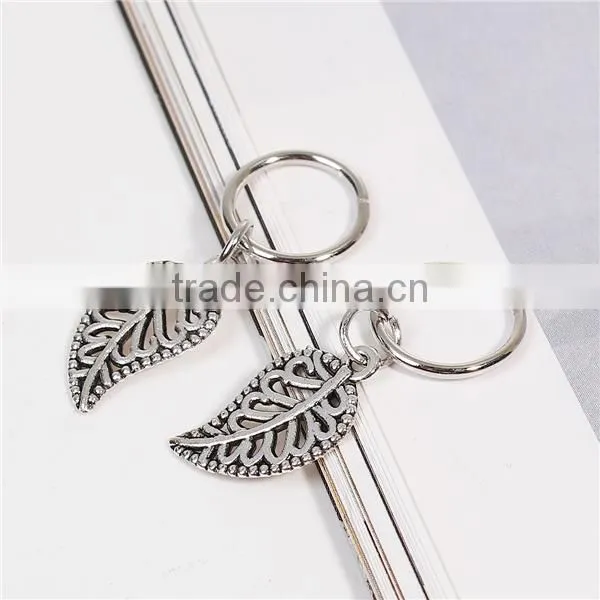 Zinc Based Alloy Hair Accessories Findings Leaf Antique Silver Decorative Headwear