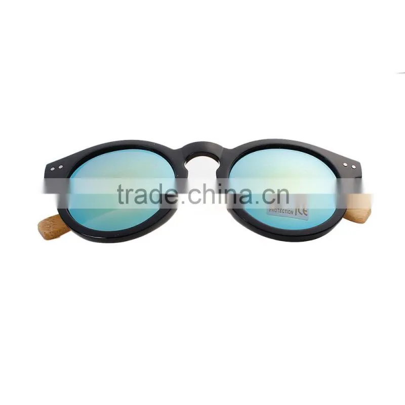 Custom Logo Golden Natural PC men Sunglasses Bamboo 2017