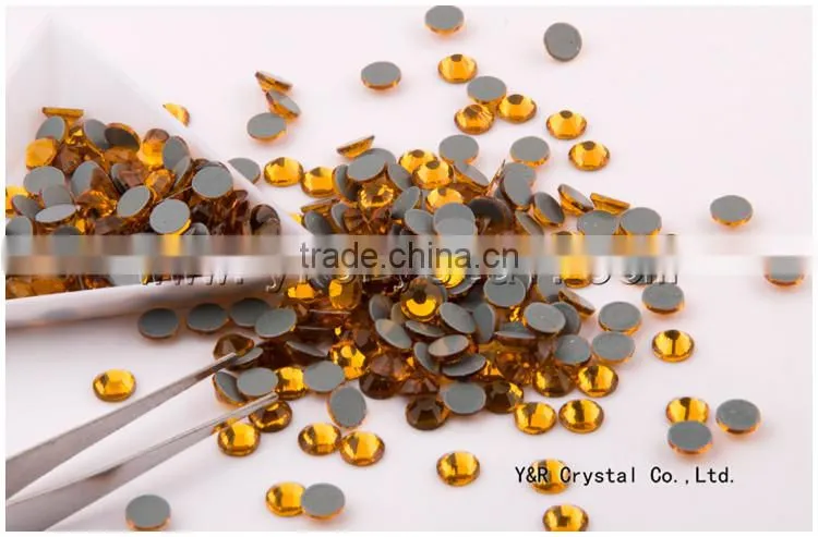 topaz flat back stones rhinestone hotfix