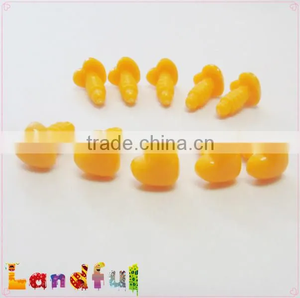 10mm Lemon Yellow Heart Nose Plastic Small Nose Dog Nose