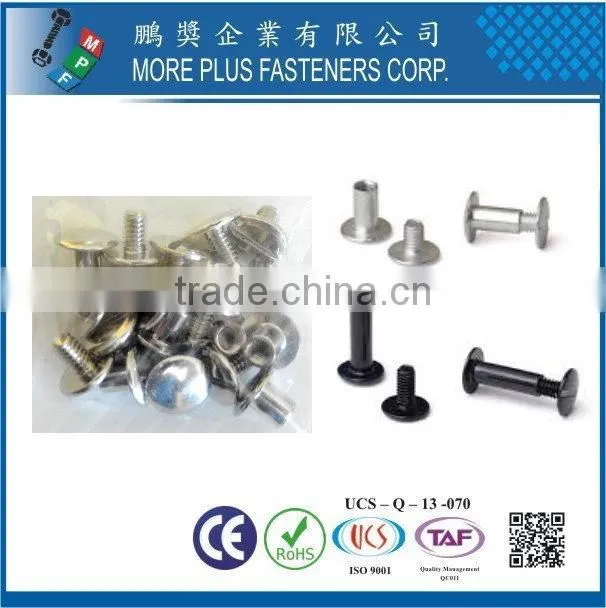 Taiwan Stainless Steel Excellent in Asia Tableware Chicago Screws Male and Female Rivet