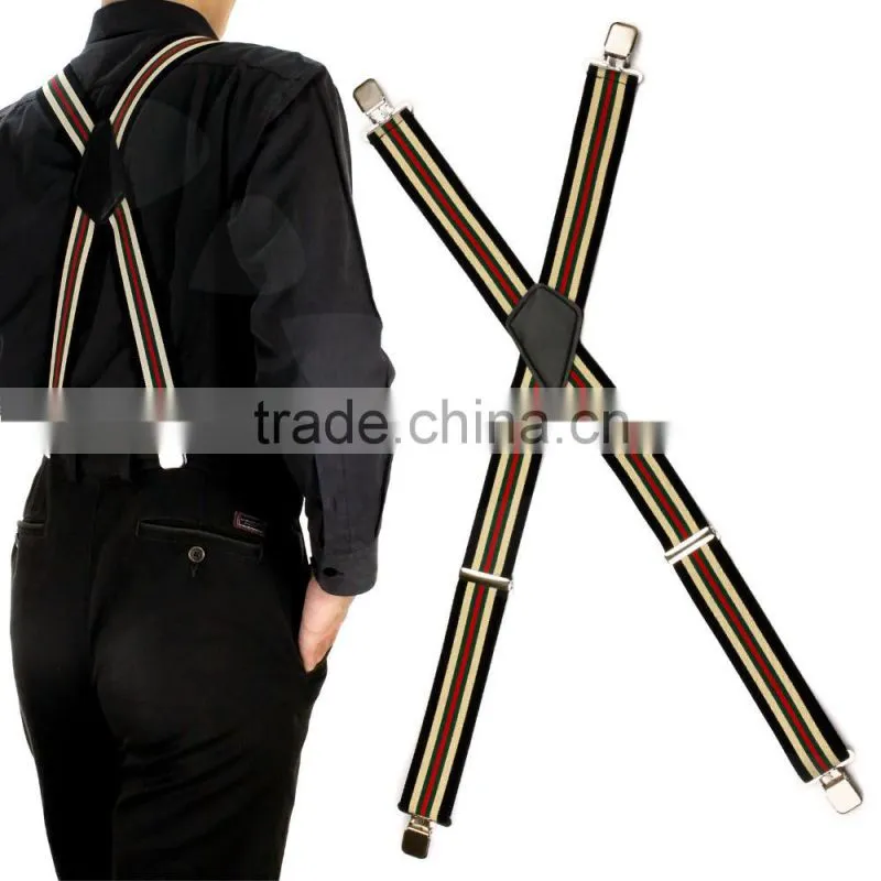 50mm Wide Mens Gentles Braces Plain Heavy Duty Durable Suspender Elastic