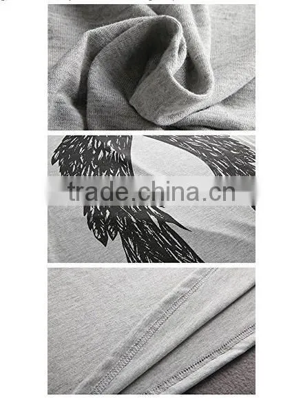 Women Fashion tshirt Short Sleeve Wings Print Loose custom print tshirt