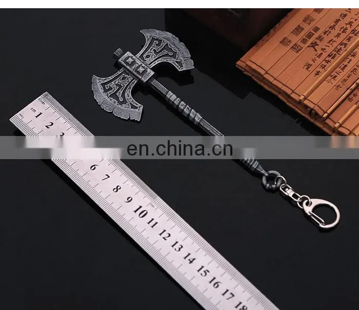 Dota 2 Axe Key Chain Gun Color Wholesale New Anime Game Dota 2 Key Chain