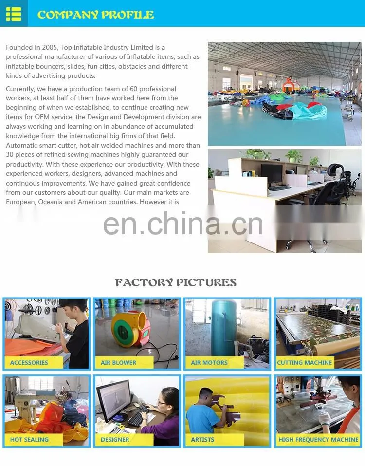 High quality outdoor toys PVC giant inflatable water slide