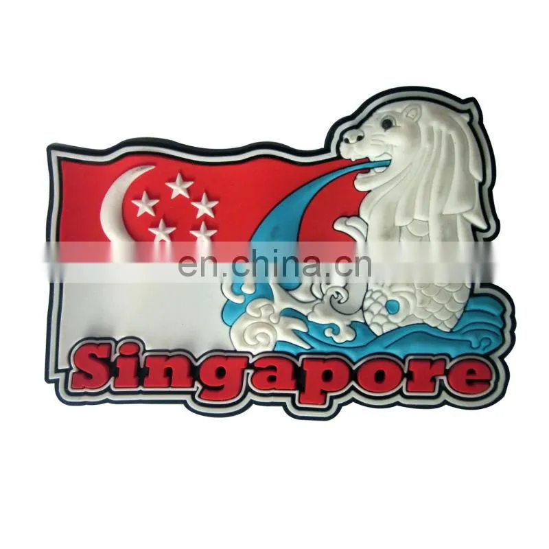 round custom promo 3d silicone fridge magnet