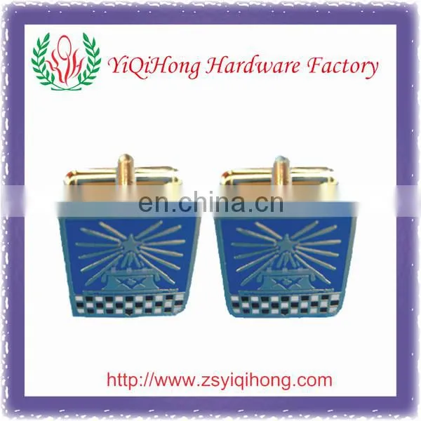 Custom stripe logo oval cufflink