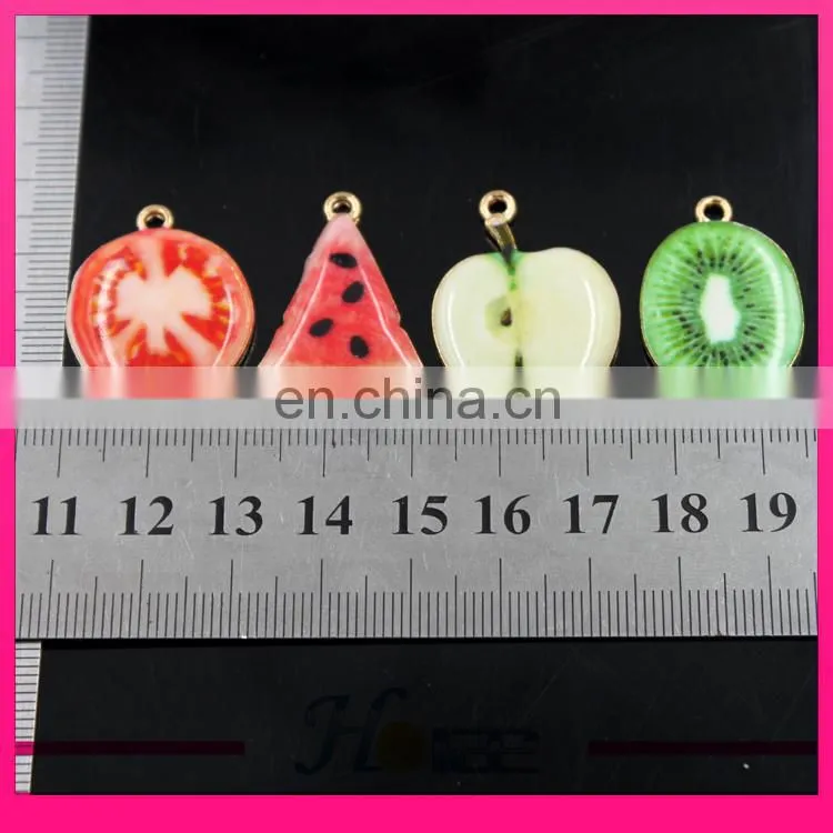 Fashion fruit charm pendant fruit shape enamel pendant for decoration