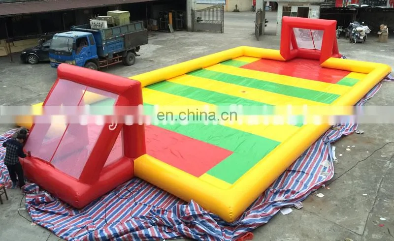 2019 NEW Inflatable Soccer Game Playground Air Bounce Football Field Inflatable Soap Soccer Field For Sale