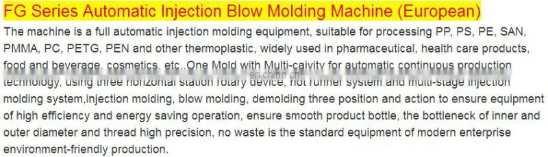 Hot sale !! HDPE/ LDPE/ PP / PET plastic bottle injection stretch blow moulding machine with CE certificate
