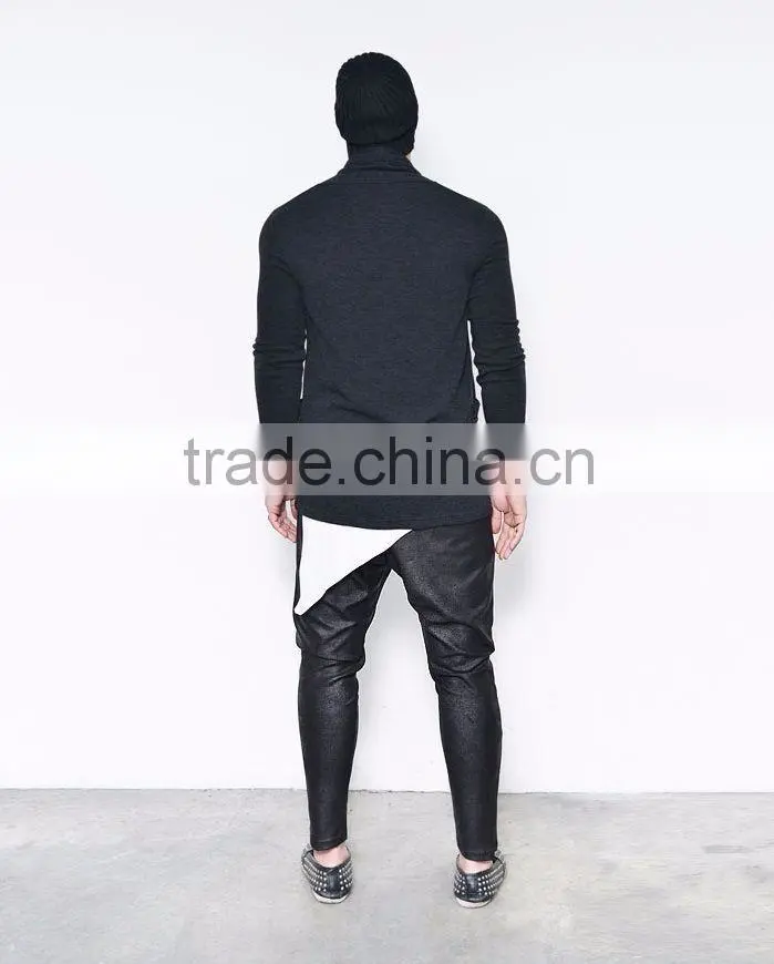Double Pocket Crack Ankle Baggy Sweatpant Coated Standard Sports
