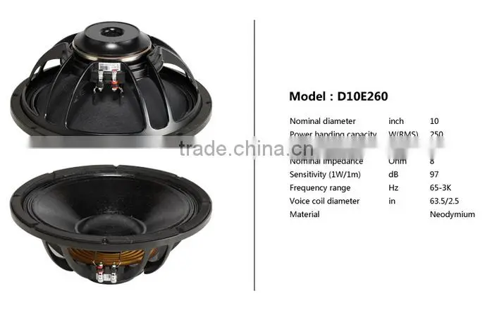 RF-20TT+, neodymium speaker, 10 inch passive 2-way full range loudspeaker, professional speaker