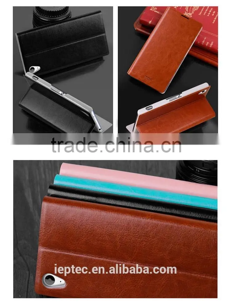 MOFi PU Leather Flip Case Cover for Sony Xperia Z2, L50t, L50u, Mobile Phone Case