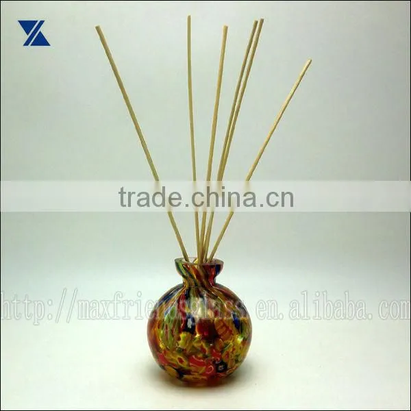 gorgeous hand made cased glass confetti color ball vase bud vase perfume bottle reed diffuser