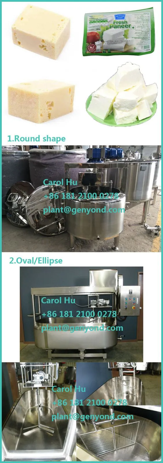 Small Scale Capacity Cheese Vat for Making Cheese