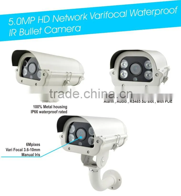 Sony IMX CMOS 4.0MP HD IR License Camera in white light Support Onvif 2.4 protocol H.265 Network Bullet CCTV Camera