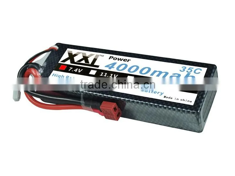 High Quality Lithium polymer battery 4000mAh 7.4V for RC Lipo Battery RC Car