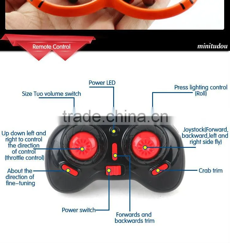 2014 new product micro quad copter U207 2.4G 6-axis the smallest rc quadcopter mini drone