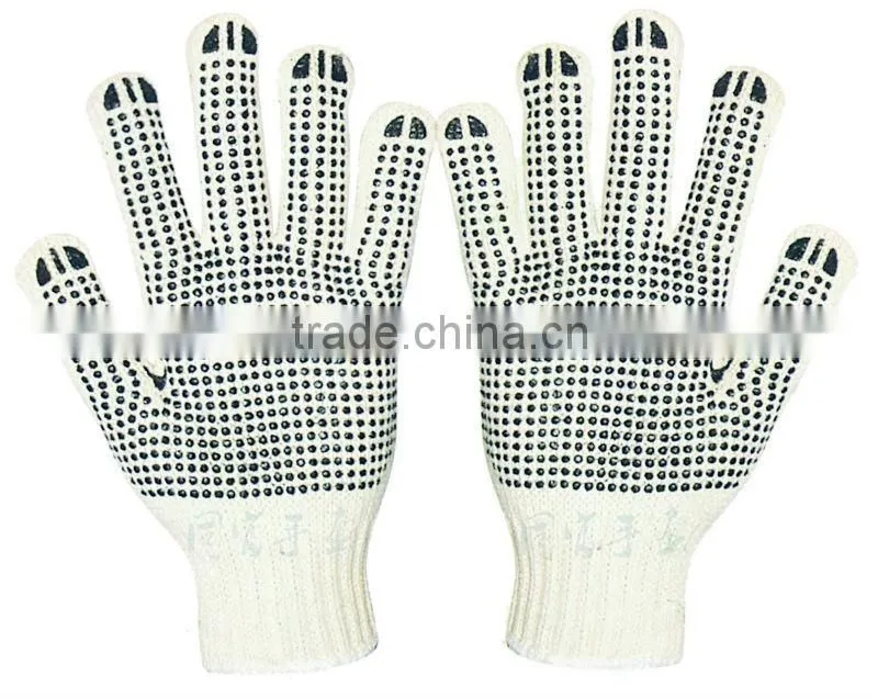 Good Quality and Low Price PVC Dotted Cotton Working Glove