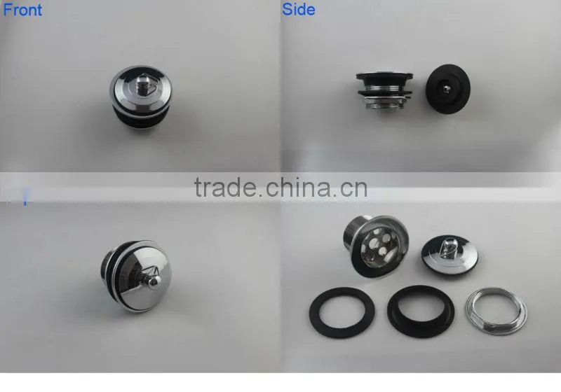 Chrome Polished Pop Up Waste Drain with Overflow for Bathroom Basin Sink Faucets