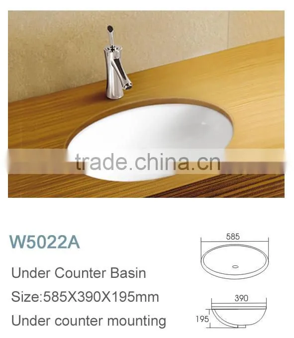 Alibaba chinese ceramic oval under counter washing bath
