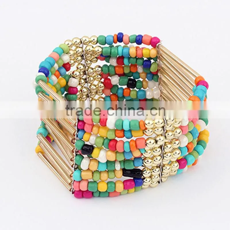 2016 Trending Products Gold Jewelry Small Beads Layered Women Bracelets