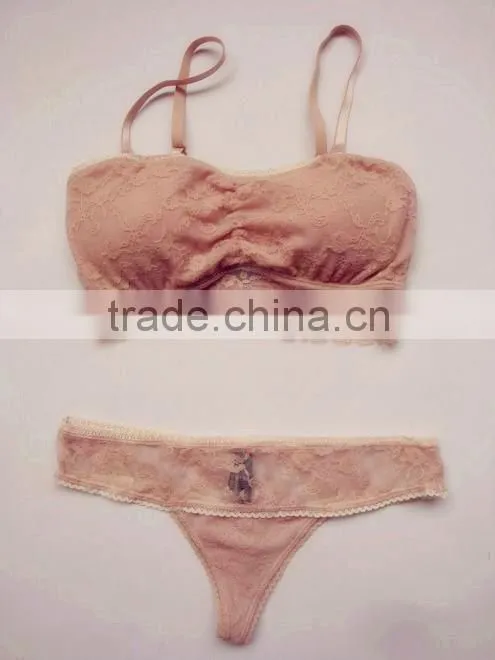 Fashion Strapless Bra W/ Thong Set