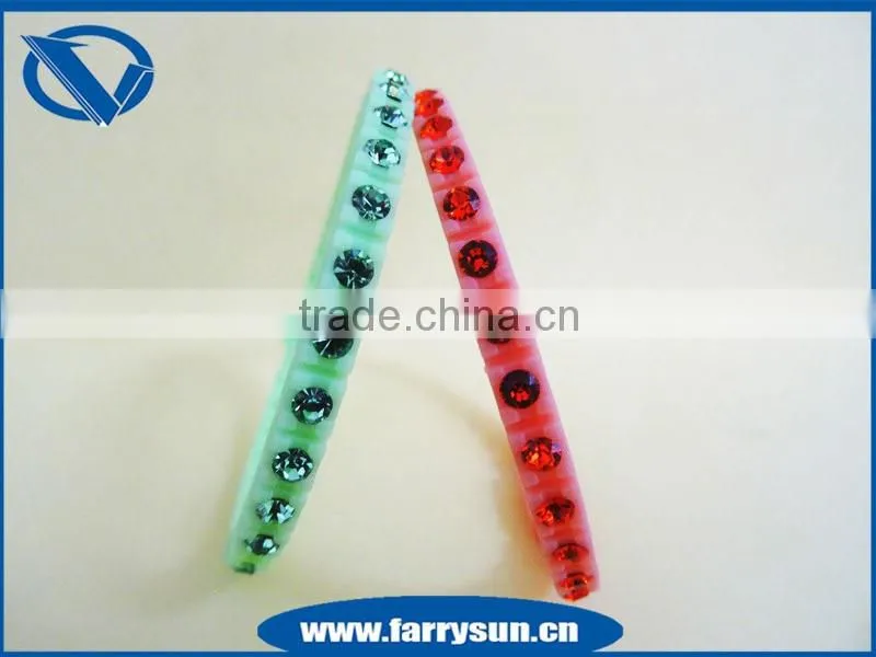 Silicone diamond bracelet rubber wristband customized jewelry band