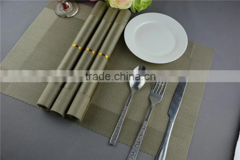 new arrival table decoration PVC mat frame series dark green dining table floor mat 45*30cm