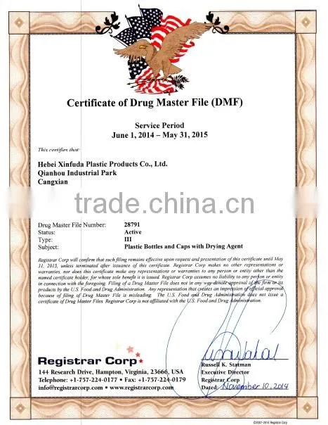 Plastic Pharmaceutical Vaccine Bottle 100ml