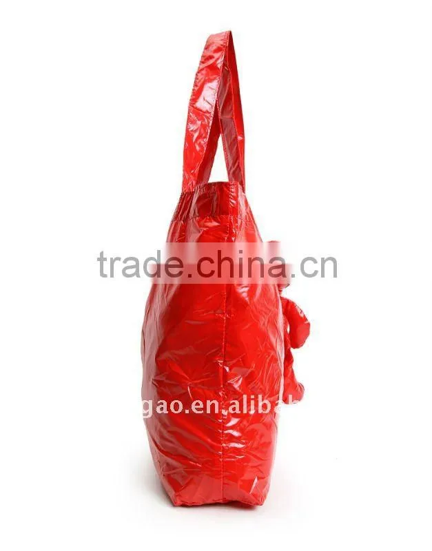 fashion bear foldable shopping bag ,made of polyester pongee
