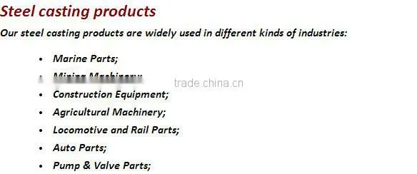 Alloy steel foundry ,sand casting Crawler Pad Link
