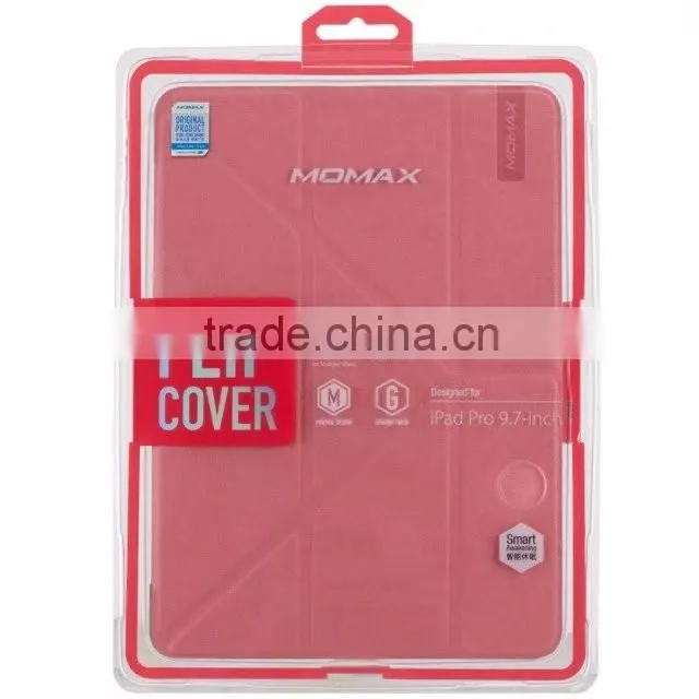Luxury Momax Folding Leather Transparent PC Tablet Cover For iPad Pro 9.7 Smart Sleep Flip PU Leather For iPad Pro 9.7" TB-0360