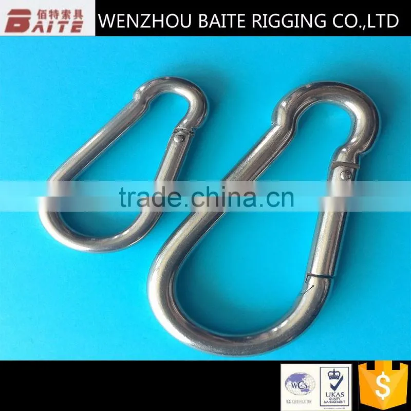 6mm Spring Snap Hook ss304/316 Wire Rope Accesory