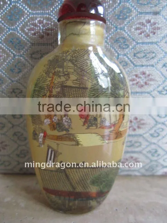 Chinese Traditional snuff box c/w Picture