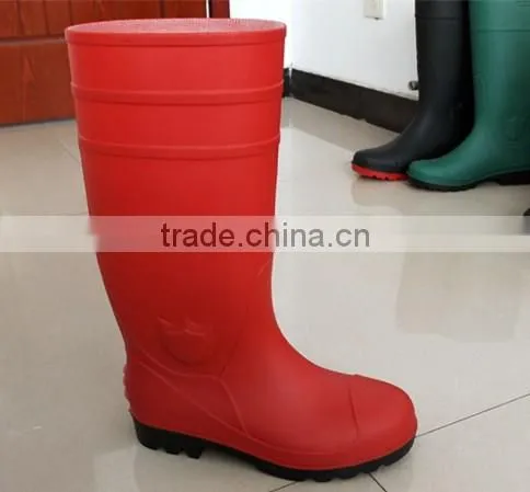 China pvc safety boot with steel toe cap