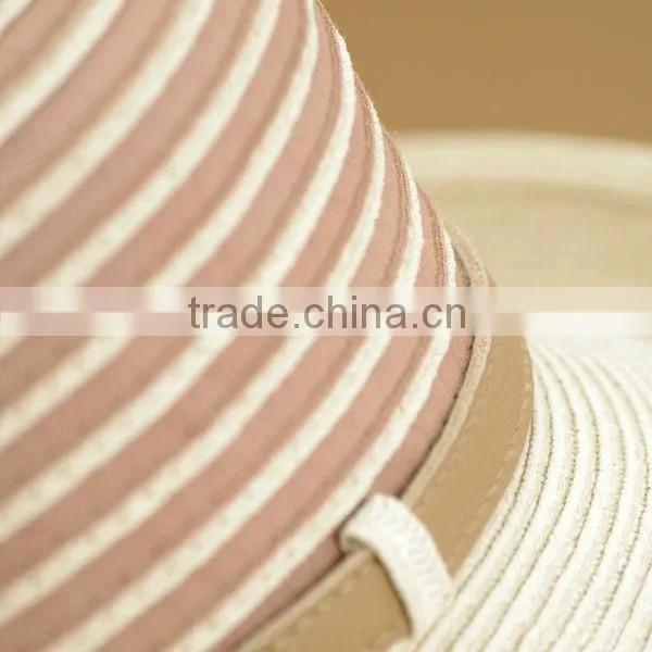 2014 The newest stripe paper braid hat/wholesale mexico straw hats