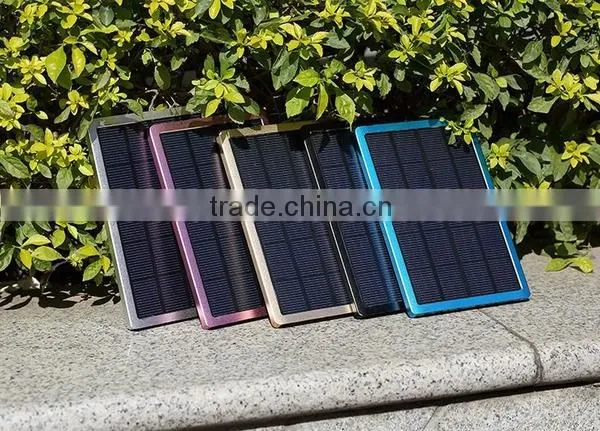AWC608 10000mah universal solar panel slim charger tablet mobile charger solar