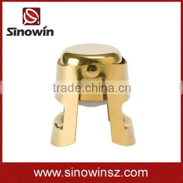 Sinowin metal champagne stopper with 3D Laser engraved