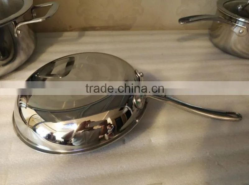 Triple Stainless Steel(3 layers) Nonstick Frying pan Saucepan Saucepot Casserole Cookware set