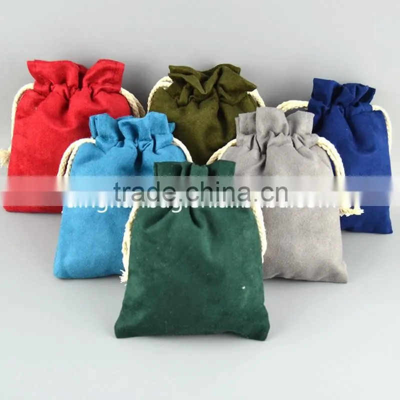 2015 small jewelry drawstring bag, gift bag, jewelry pouch with logo in custom