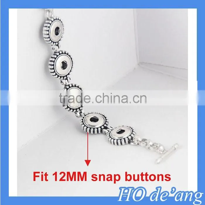Hogift Wholesale DIY 18mm snap button Bracelet Charms Jewelry Free Shipping