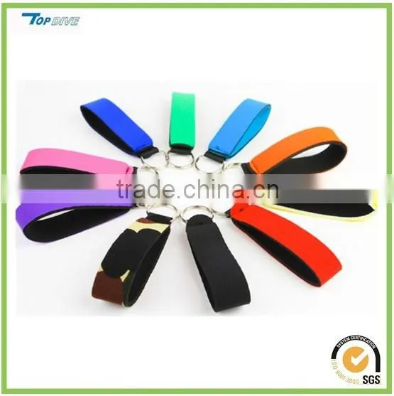 logo brand neoprene key holder keyring