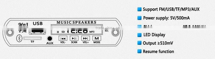 Vire mini speaker VTF-108REC customized recording audio module/pcba