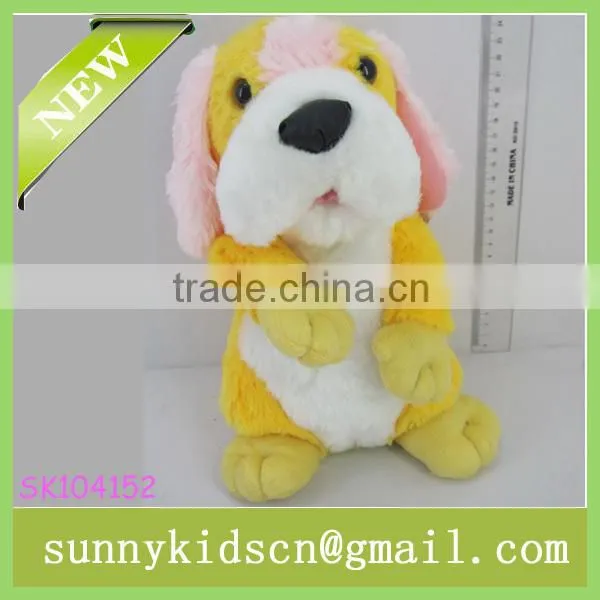 2014 HOT selling animal plush toys plush dog toys power-driven for wholesale plush toys