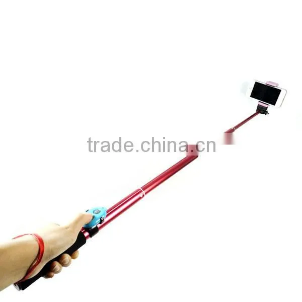Bright Color Selfie Stick Extendable Bluetooth Monopod Handheld Pole With Remote Shutter for iPhone Samsung Camera